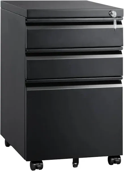 DEVAISE 3 Drawer Mobile File Cabinet under Desk Office, Fully Assembled except C