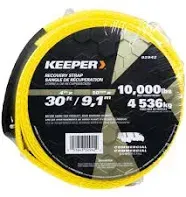 KEEPER 30 FT RECOVERY STRAP 02942 10000 LBS MAX VEHICLE WEIGHT NEW YELLOW 4&#034;