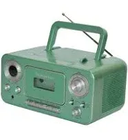 Studebaker Portable Stereo with CD Player, Bluetooth, AM/FM Stereo Radio, Cassette Player/Recorder