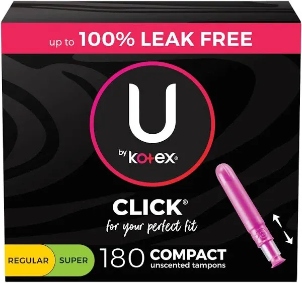 U by Kotex Click Compact Unscented Tampons -  Super Plus - 32ct