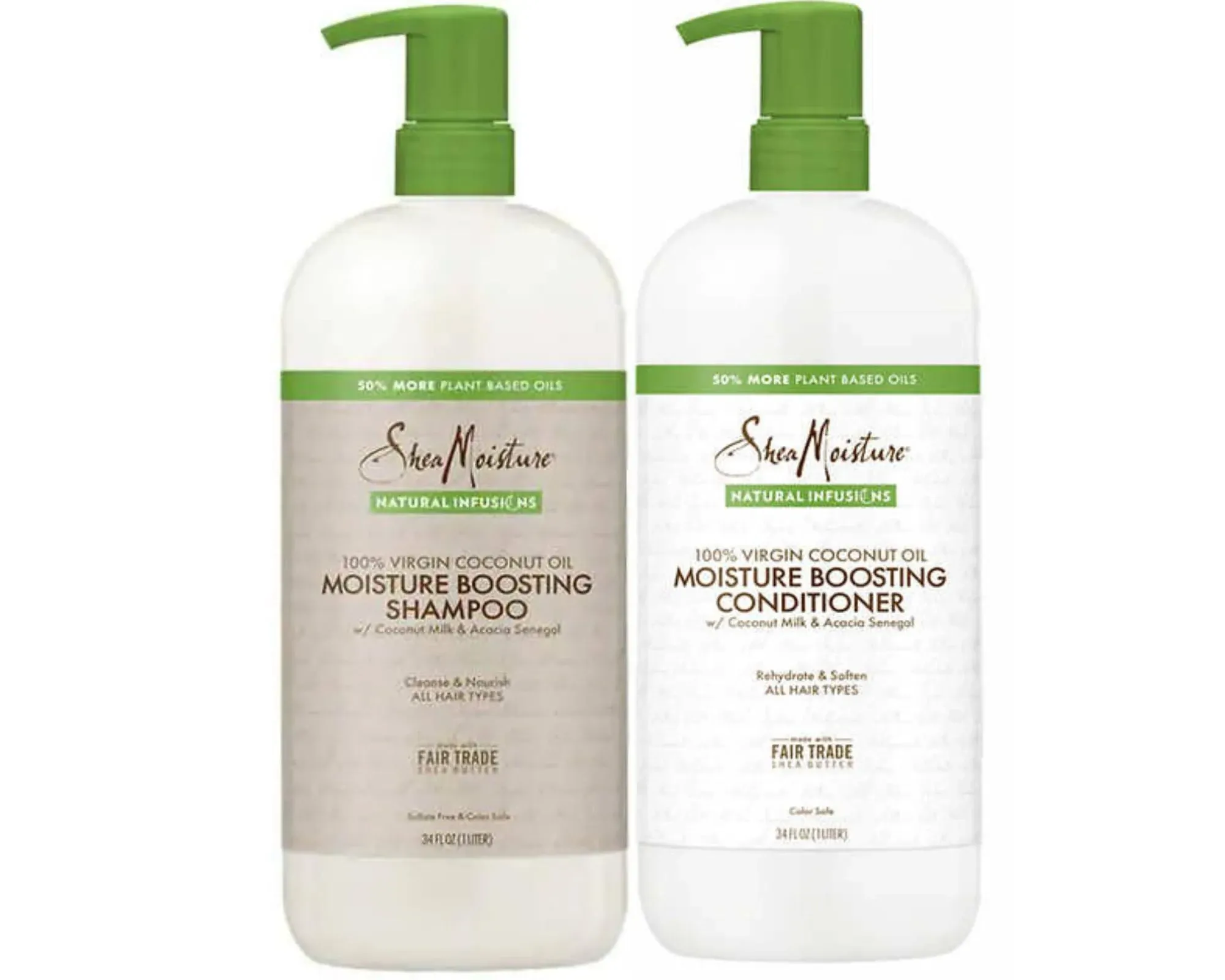 SheaMoisture Natural Infusions Hydrating and Moisture Boosting Shampoo & Conditioner Set, 34 fl oz, for Wavy, Curly, Straight Hair - Comes in ComboCreations Box