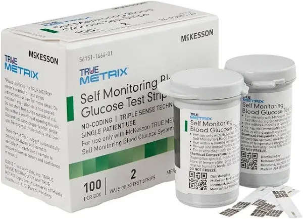 McKesson True Metrix Blood Glucose Test Strips 6x50 - 300 Strips