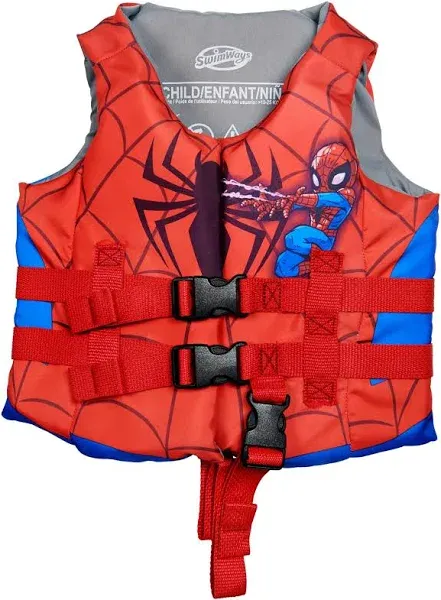 Swimways Marvel Spiderman Swim Trainer Life Jacket New (kids 33-55 lbs) NEW