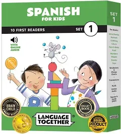 Language Together Spanish for Kids Set 1 : 10 First Reader Books with Online.