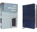 NIV Personal-Size Student Bible, Comfort Print--soft leather-look, navy (indexed)