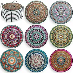 adamsbargainshop Mandala Drink Coasters