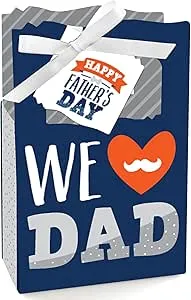 Big Dot of Happiness Happy Father's Day - We Love Dad Party Favor Boxes - Set of 12