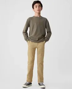 Gap Kids Uniform Lived-In Khakis - Color: Gray - Shark Fin