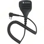 Motorola Original OEM PMMN4013A Remote Speaker Microphone with 3.5mm Audio Jack, Coiled Cord Swive