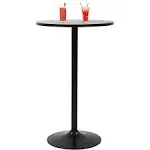 Round Bar Table 40" Height Modern Pub Table with Solid Top and Sturdy 