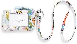 Vera Bradley Women's Cotton Zip ID Lanyard Sea Air Floral