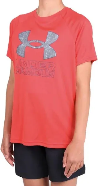 Under Armour Boys' Tech Hybrid Printed Fill Short-Sleeve T-Shirt