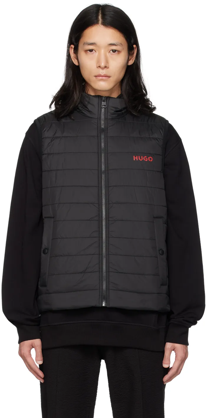 HUGO Men's Stand Collar Puffer Jacket