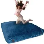 Milliard Crash Pad, Sensory Pad with Foam Blocks for Kids and Adults with Washable Cover (5 Feet x 5 Feet) Blue