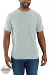 Carhartt Men's Force Relaxed Fit Midweight Short-Sleeve Pocket T-Shirt - Dew Drop