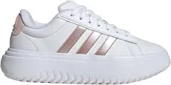 Adidas Women&#039;s Grand Court Platform &#039;White/Pink&#039; - IH2425 Expeditedship