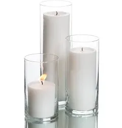 Richland Pillar Candles & Eastland Cylinder Holders Set of 3