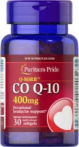 Puritan&#039;s Pride Q-SORB CO Q-10 400 mg - 60 Rapid Release Softgels