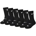 Boys Nike 3BRAND by Russell Wilson Dri-Fit Socks 6-Pack, Boy's, Size: 7-9, Black