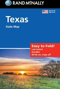 Rand McNally Easy to Fold: Texas State Laminated Map (Sheet Map, Folded)