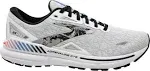 Men's Brooks Adrenaline GTS 23, White/Black/Orchid Bouquet, 7.5 D Medium