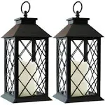 Bright Zeal 2-Pack 13.5" Vintage Candle Lantern