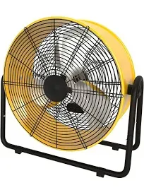 Simple Deluxe 24 Inch Heavy Duty Metal Industrial Drum Fan, 3 Speed Floor Fan for Warehouse, Workshop, Factory and Basement