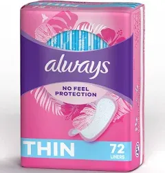 Always Dailies Thin Regular Liners - 20 count