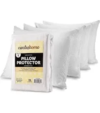 CIRCLESHOME Zippered Pillow Protectors 100% Cotton Healthy Breathable & Quiet