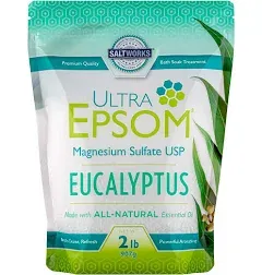 SaltWorks Ultra Epsom, Lavender Scented Premium Epsom 5 Pound Resealable Bag