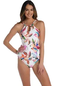 La Blanca Women’s High Neck Keyhole Tankini Swimsuit Top