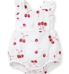 Organic Baby Bubble Romper - Cherry