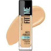 Maybelline Fit Me Matte + Poreless Liquid Oil-Free Foundation Makeup, Cappuccino, 1 Count (Packaging May Vary)