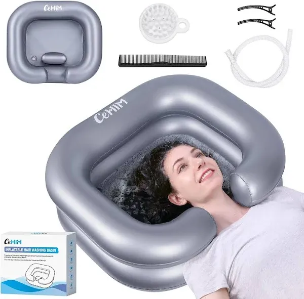 Inflatable Shampoo Basin Portable Shampoo Bowl Hair Washing Basin