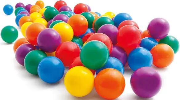 100-Pack Intex Small Plastic Multi-Colored Fun Ballz For A Ball Pit (Open Box)