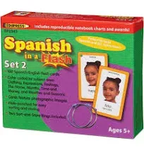 Edupress Spanish in A Flash Cards Set 2