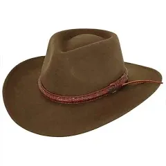 Outback Men&#039;s Dusty Rider Brown Wool Western Hat 1379-BRN