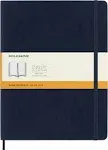 Moleskine Classic Notebook, Soft Cover, XL (7.5&#034; x 9.5&#034;) Ruled/Lined, Sapphire B