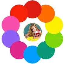 Dry Erase Circles - 8 Pieces Colorful Dry Erase Dot Stickers Table Whiteboard 11.8 inch Removable Wall Decal for Classroom Guided Reading Small Group