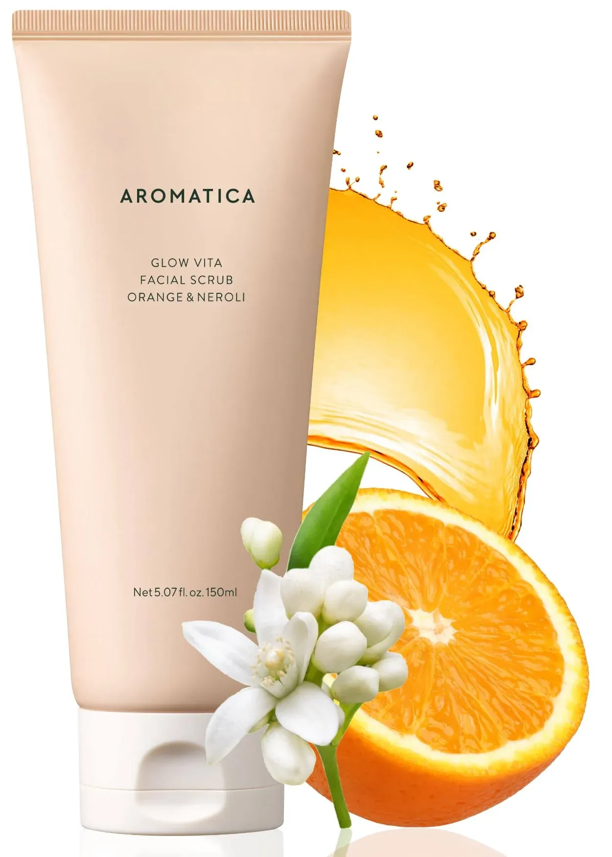 Aromatica Glow Vita Facial Scrub Orange & Neroli 150ml