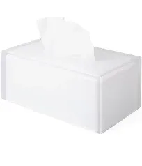 Hollywood Long Tissue Box Cover In White