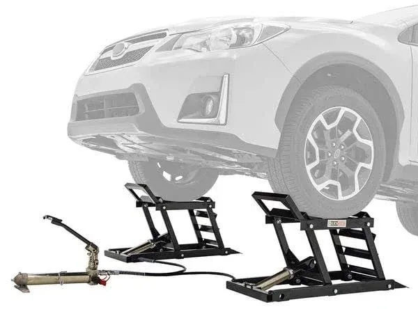 Black Widow Hydraulic Car Lift with Ramp