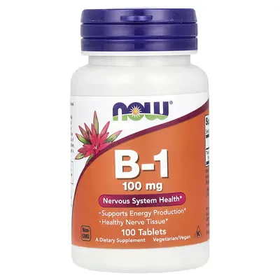 NOW Foods, B-1, 100 mg, 100 Tablets