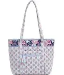 Vera Bradley Women&#039;s Cotton Small Vera Tote Bag, Amethyst Plaid - Recycled One