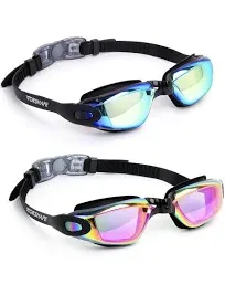 Swim Goggles Pack of 2 Swimming Goggle No Leaking Adult Men Women Youth