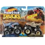 HOT WHEELS  STUNTIN&#039; SEMI CAR INCLUDED DETACHABLE TRAILER 2 PACK *BRAND NEW*