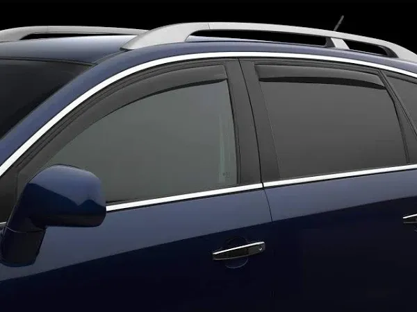 WeatherTech Custom Fit Side Window Deflectors for Subaru Outback - (821005), Front & Rear Set - Dark Tint