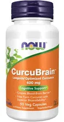 NOW NEW Foods Curcubrain 400 mg 50 Veg Caps