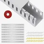 Open Slot Wiring Raceway Cable Duct 123in Cable Management Channel Cord Track,Desk Wire Channel