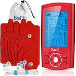 Belifu Dual Channel TENS EMS Unit with 12 Pads, 24 Modes Muscle Stimulator, E...